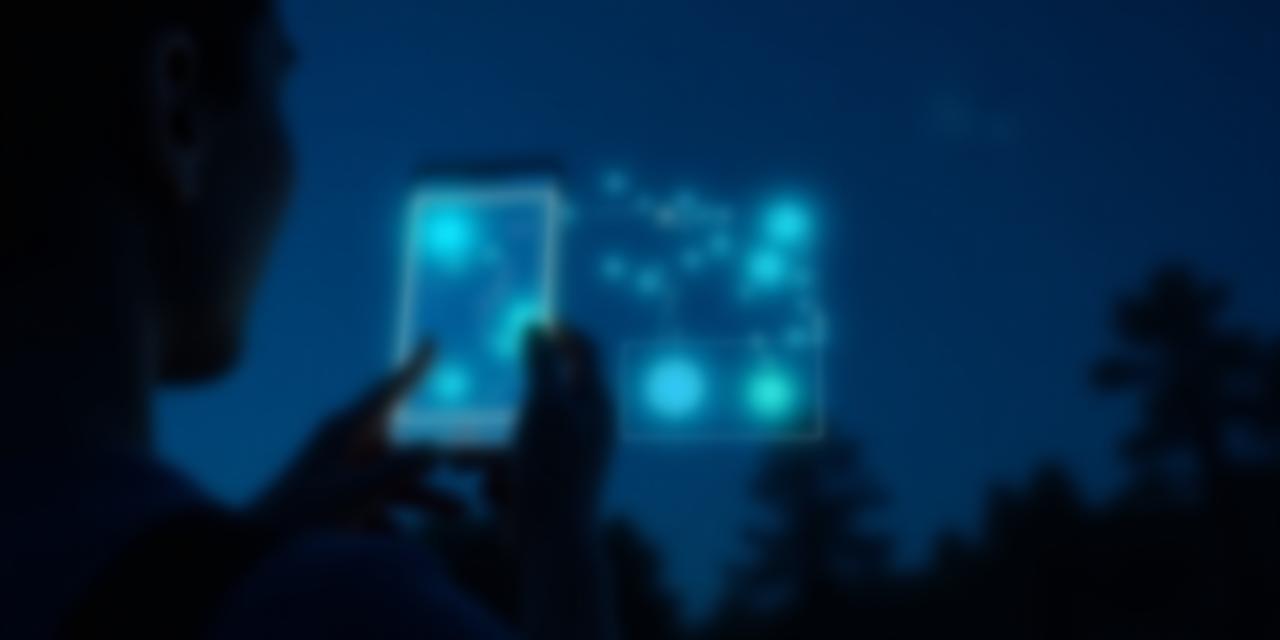 Person nutzt AR-App zum Himmelsscannen